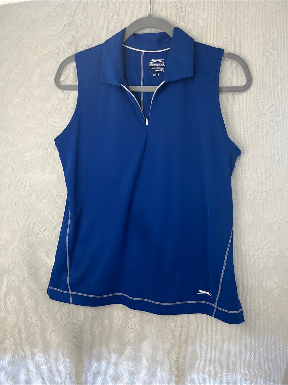 Slazenger Sleeveless Zip Golf Polo Tank M